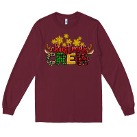 Burgundy christmas crew Long Sleeve Tee - AdoDesignShop