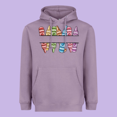 Custom Crayons Heavyweight Hoodie Designed By Maliassmallbusiness