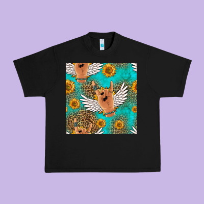 Rock N Roll Hands Seamless Pattern Urban Heavy Tee Designed By Hra Design Shop