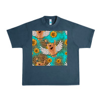 Midnight Navy rock n roll hands seamless pattern Urban Heavy Tee - HRA Design Shop