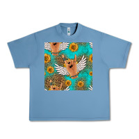 Pebble Blue rock n roll hands seamless pattern Urban Heavy Tee - HRA Design Shop