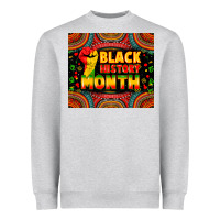 Heather Grey black history month Heavyweight Sweatshirt - Zillion Design Studio