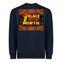 Navy black history month Heavyweight Sweatshirt - Zillion Design Studio