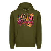Army Green hola bitchachos mexico cinco de mayo Premium Hoodie - LillyAllenDesigns
