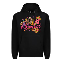 Black hola bitchachos mexico cinco de mayo Premium Hoodie - LillyAllenDesigns