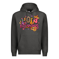Charcoal Heather hola bitchachos mexico cinco de mayo Premium Hoodie - LillyAllenDesigns