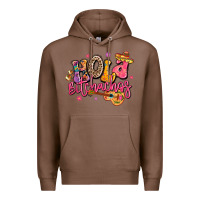 Chestnut hola bitchachos mexico cinco de mayo Premium Hoodie - LillyAllenDesigns