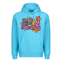 Ocean Blue hola bitchachos mexico cinco de mayo Premium Hoodie - LillyAllenDesigns