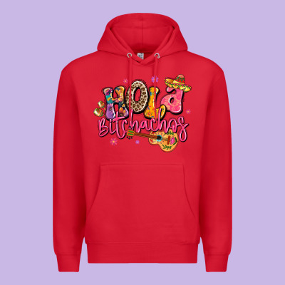 Hola Bitchachos Mexico Cinco De Mayo Premium Hoodie Designed By Lillyallendesigns