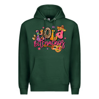 Sports Green hola bitchachos mexico cinco de mayo Premium Hoodie - LillyAllenDesigns