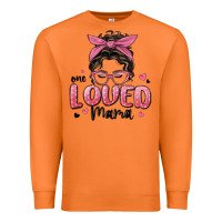 Carrot one loved mama messy bun Premium Sweatshirt - MaliasSmallBusiness