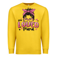 Lemon one loved mama messy bun Premium Sweatshirt - MaliasSmallBusiness