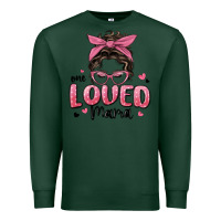 Sports Green one loved mama messy bun Premium Sweatshirt - MaliasSmallBusiness