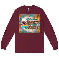 Burgundy all i need are books and wine Long Sleeve Tee - JahusDesignShop