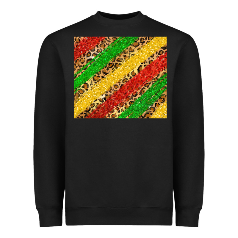 African Colors Leopard Heavyweight Sweatshirt by Zillion Design Studio | Teevron