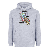 Heather Grey finding my match Heavyweight Hoodie - MaliasSmallBusiness