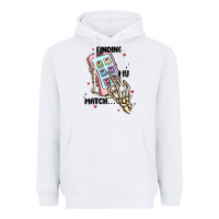 White finding my match Heavyweight Hoodie - MaliasSmallBusiness