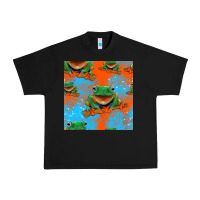 Black funny frogs seamless pattern Urban Heavy Tee - HRA Design Shop