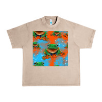 French Oak funny frogs seamless pattern Urban Heavy Tee - HRA Design Shop