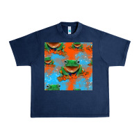 Navy funny frogs seamless pattern Urban Heavy Tee - HRA Design Shop