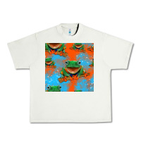 Pistachio funny frogs seamless pattern Urban Heavy Tee - HRA Design Shop