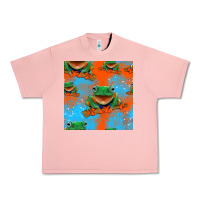 Salmon funny frogs seamless pattern Urban Heavy Tee - HRA Design Shop