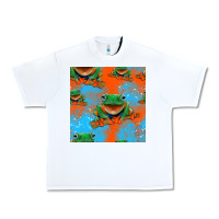 White funny frogs seamless pattern Urban Heavy Tee - HRA Design Shop