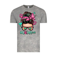Cloud Rock cat mom messy bun Vintage Tee - Zillion Design Studio