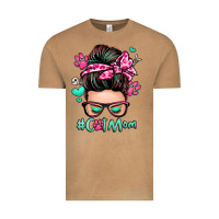 Vintage Camel cat mom messy bun Vintage Tee - Zillion Design Studio