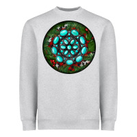 Christmas Round Turquoise Gemstone Heavyweight Sweatshirt | Teevron