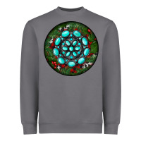 Storm Christmas Round Turquoise Gemstone Heavyweight Sweatshirt - RanaPortraitStore