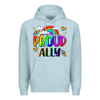 Blue Mist proud ally Premium Hoodie - LillyAllenDesigns
