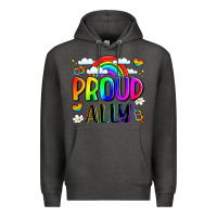 Charcoal Heather proud ally Premium Hoodie - LillyAllenDesigns