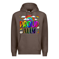 Coffee proud ally Premium Hoodie - LillyAllenDesigns