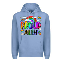 Colony Blue proud ally Premium Hoodie - LillyAllenDesigns