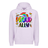 Lilac proud ally Premium Hoodie - LillyAllenDesigns