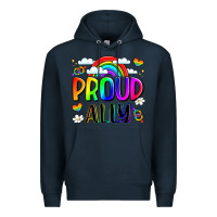 Navy proud ally Premium Hoodie - LillyAllenDesigns