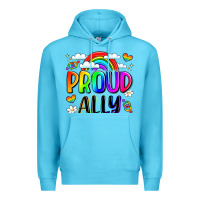 Ocean Blue proud ally Premium Hoodie - LillyAllenDesigns