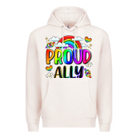 Pale Pink proud ally Premium Hoodie - LillyAllenDesigns