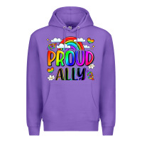 Purple proud ally Premium Hoodie - LillyAllenDesigns