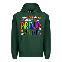 Sports Green proud ally Premium Hoodie - LillyAllenDesigns