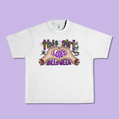 This Girl Loves Halloween Urban Heavy Tee Designed By Cowhidedigitalart