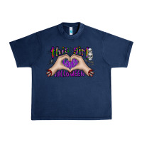Navy this girl loves halloween Urban Heavy Tee - CowhideDigitalArt