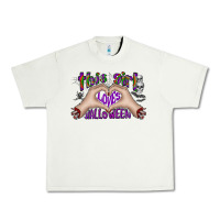 Pistachio this girl loves halloween Urban Heavy Tee - CowhideDigitalArt