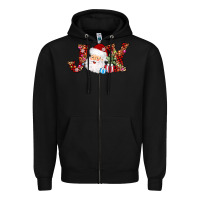 Black joy christmas santa Zipper Hoodie - AdoDesignShop