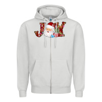 Dove Grey joy christmas santa Zipper Hoodie - AdoDesignShop
