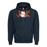 Navy joy christmas santa Zipper Hoodie - AdoDesignShop