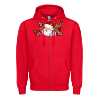 Red joy christmas santa Zipper Hoodie - AdoDesignShop