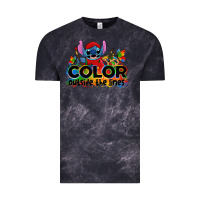 Cloud Black color outside the lines autism stitch Vintage Tee - Zillion Design Studio