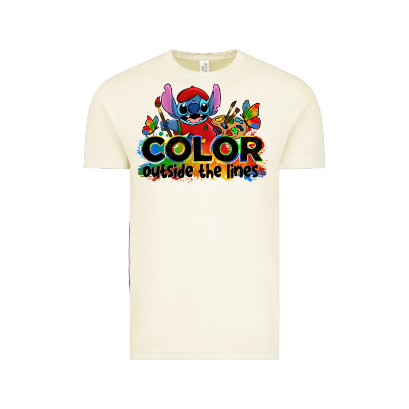 Color Outside The Lines Autism Stitch Vintage Tee by Zillion Design Studio | Teevron